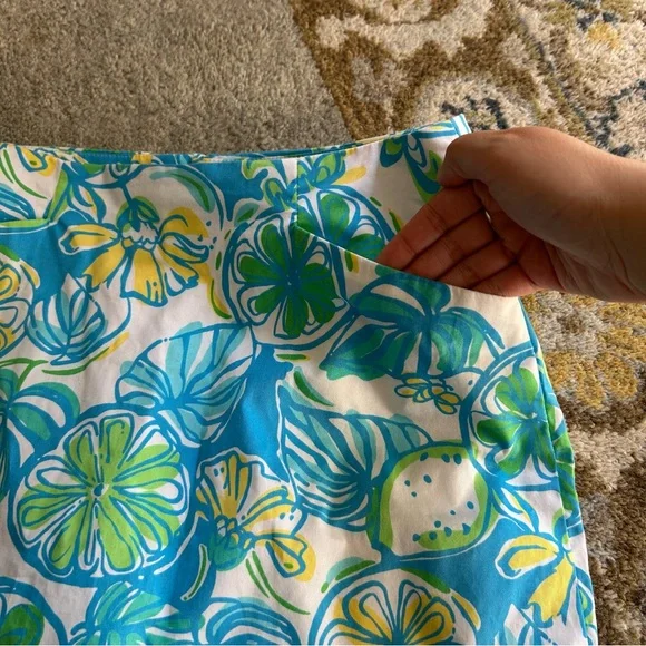 Lilly Pulitzer Marigold Lemon Women’s Skirt (Lined) 100% cotton - Picture 3 of 10